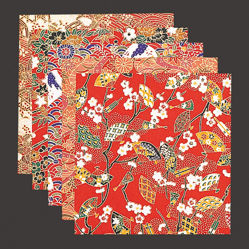 友禅和紙 赤絵　100枚(各20枚×5柄)