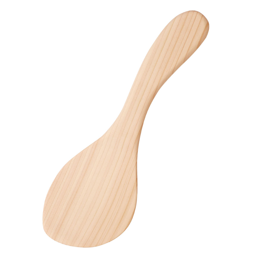 A gentle rice scoop made of cypress